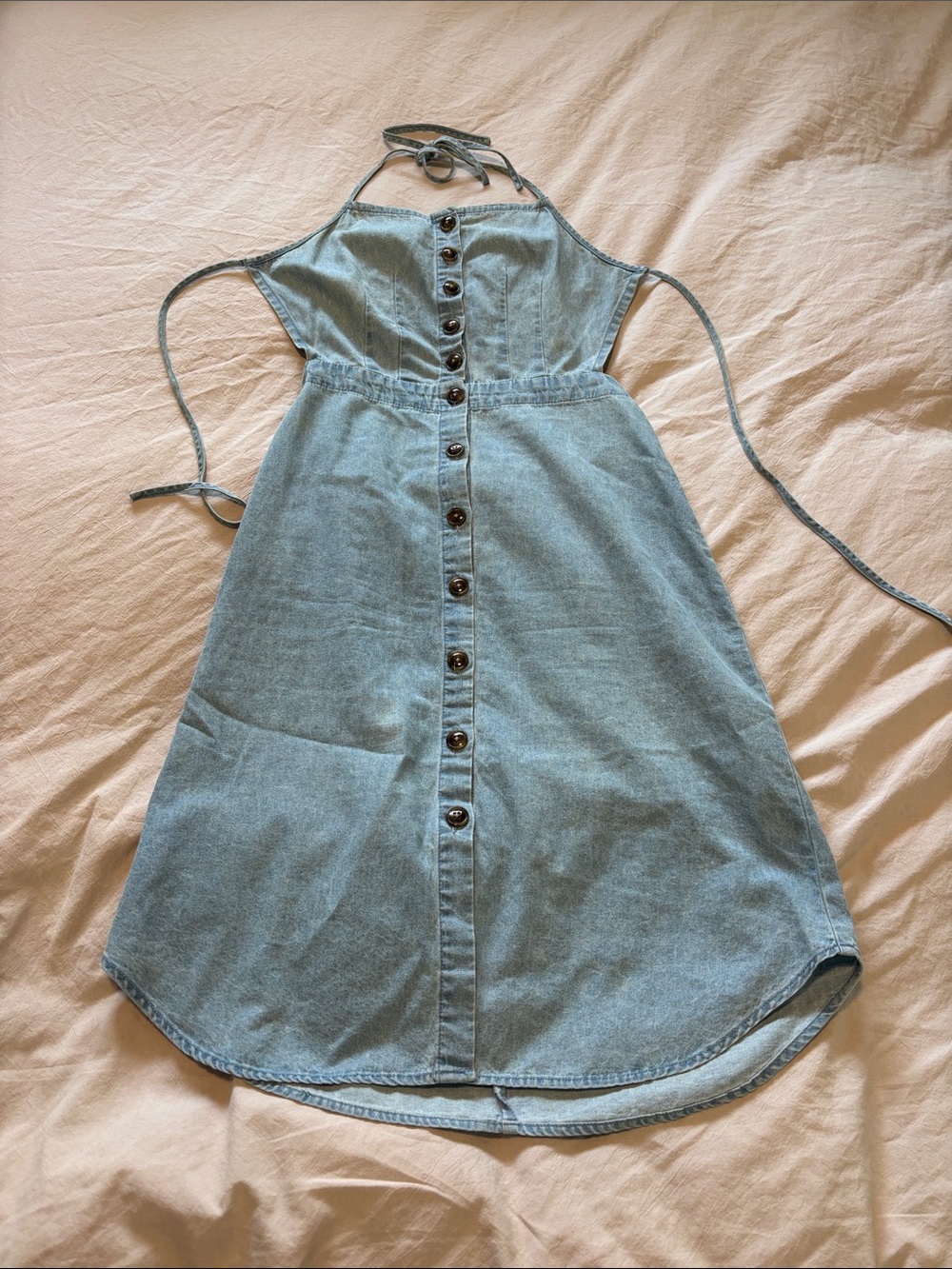 Forever 21 Light Blue Denim Halter Dress for Kids
